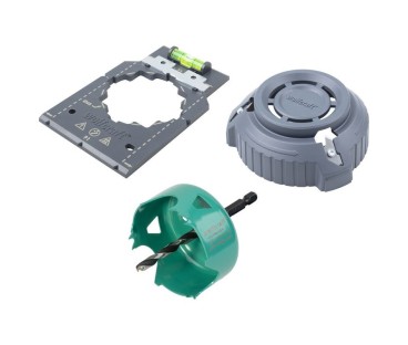 Zestaw do montażu puszek elektrycznych w suchej zabudowie Wolfcraft 5897000