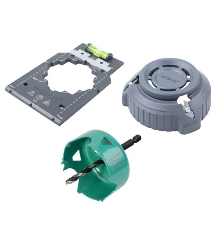 Zestaw do montażu puszek elektrycznych w suchej zabudowie Wolfcraft 5897000