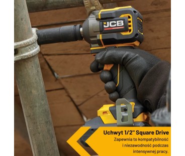 Klucz Udarowy 1/2" 400 Nm (maks. 620 Nm) Korpus JCB Professional 18V JCB-18PIW-620