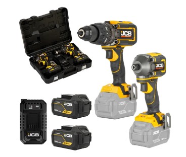 Zestaw combo Wiertarko-wkrętarka Udarowa 160Nm, Zakrętarka 230Nm, 2x 5.0Ah, Ładowarka JCB-18PKIT-3