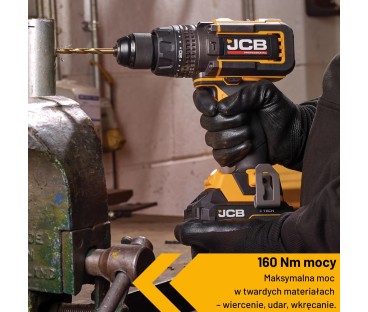 Zestaw combo Wiertarko-wkrętarka Udarowa 160Nm, Zakrętarka 230Nm, 2x 5.0Ah, Ładowarka JCB-18PKIT-3