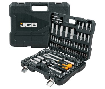 Zestaw Kluczy Nasadowych JCB 108el 1/2" 1/4" CRV Grzechotki Walizka 41082-5