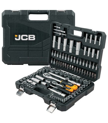 Zestaw Kluczy Nasadowych JCB 108el 1/2" 1/4" CRV Grzechotki Walizka 41082-5