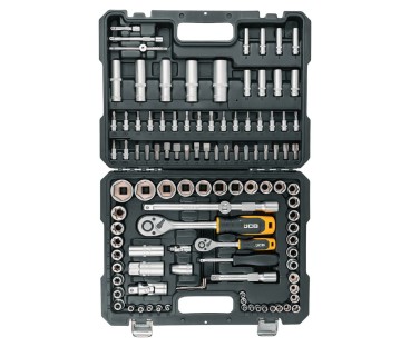 Zestaw Kluczy Nasadowych JCB 108el 1/2" 1/4" CRV Grzechotki Walizka 41082-5