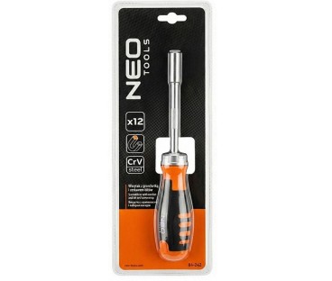 Wkrętak z grzechotką i zestawem bitów 12 szt. NEO TOOLS 04-242