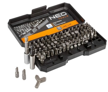 Końcówki wkrętakowe z uchwytem, zestaw 99 szt.NEO TOOLS 06-104
