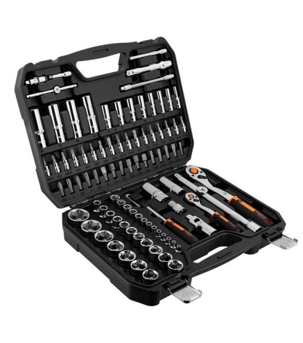 Zestaw kluczy nasadowych 1/2, 1/4, 94 szt., CrV NEO TOOLS 10-062
