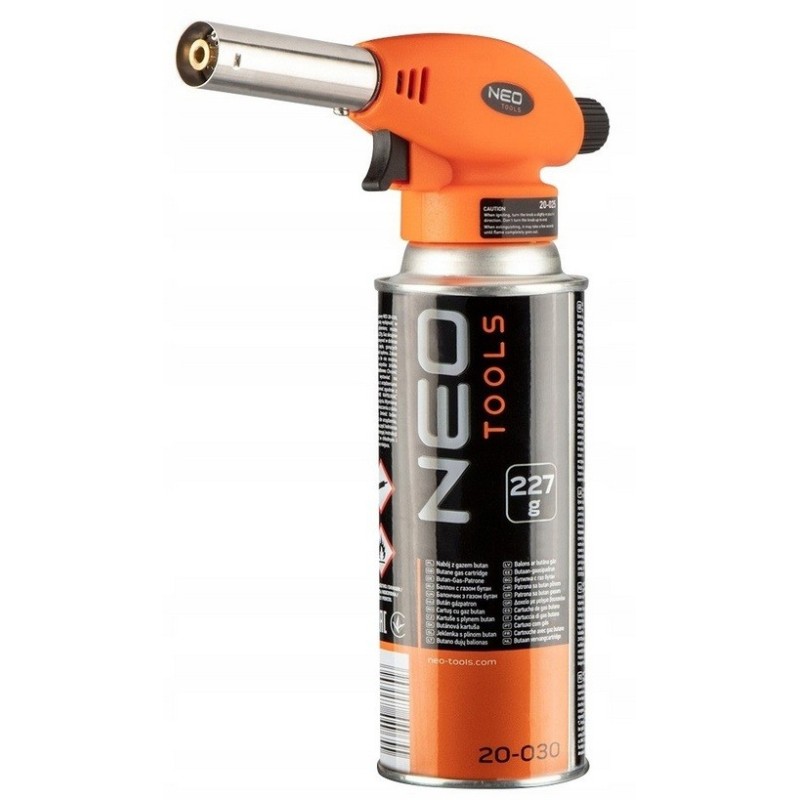 Palnik gazowy nakręcany + 2 naboje z gazem BUTAN, 227 G NEO TOOLS 20-040
