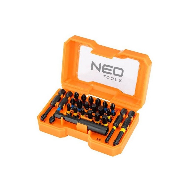 Zestaw bitów, 23 szt.  przedłużka 1/4" HEX NEO TOOLS 56-612