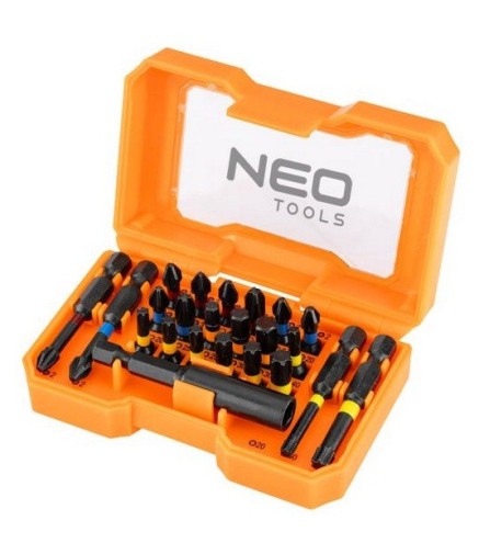 Zestaw bitów, 23 szt.  przedłużka 1/4" HEX NEO TOOLS 56-612