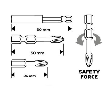 Zestaw bitów, 23 szt.  przedłużka 1/4" HEX NEO TOOLS 56-612