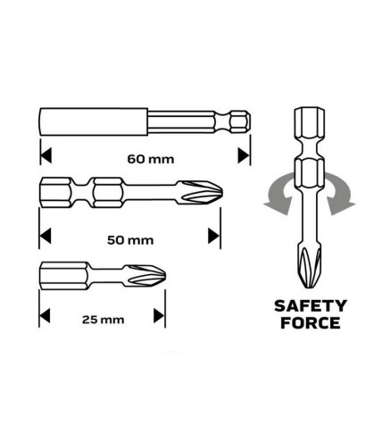 Zestaw bitów, 23 szt.  przedłużka 1/4" HEX NEO TOOLS 56-612