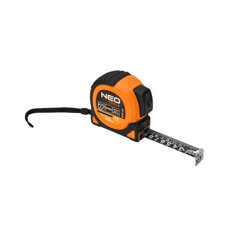 Miara zwijana stalowa Super Black 10 m x 25 mm, auto blokada, dwa przyciski stop, magnes NEO TOOLS 67-245 Miara zwijana stalowa Super Black 10 m x 25 mm, auto blokada, dwa przyciski stop, magnes NEO TOOLS 67-245