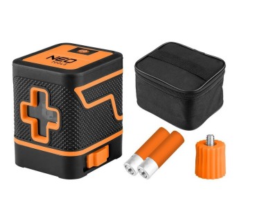 Laser krzyżowy 15 m, zielony, poziomica laserowa etui NEO TOOLS 75-146