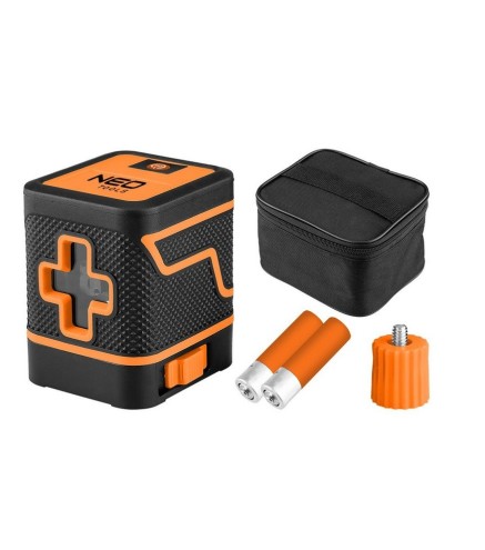 Laser krzyżowy 15 m, zielony, poziomica laserowa etui NEO TOOLS 75-146