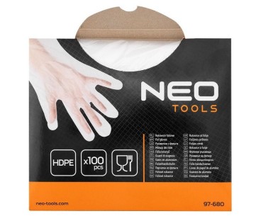 Rękawiczki jednorazowe foliowe, 100 sztuk NEO TOOLS 97-680
