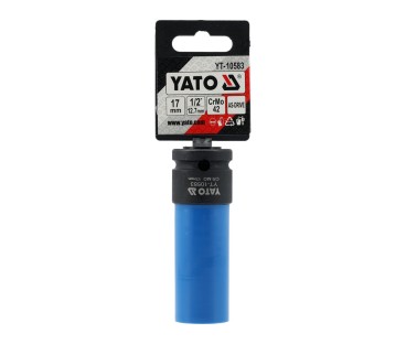 Nasadka udarowa długa do felg aluminiowych kół 1/2" 17mm YATO YT-10583