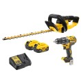 Zestaw 2 narzędzi: 55 cm nożyce do żywopłotu DCMHT563 i wiertarko-wkrętarka DCD781 + 2 x 5Ah 18V XR® DeWALT DCMHT563DCD-QW