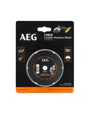 Tarcza uniwersalna 76x10mm drewno, pvc, metal, płyty g-k AAKMMAC01 AEG 4932478590