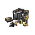 Zestaw combo 18V szlifierka kątowa + wiertarko-wkrętarka udar. 2x5.0Ah DCK2080P2T DeWALT