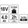 Akumulator 18V Li-Ion 4,0Ah YATO YT-82844
