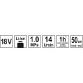 Pistolet do pompowania 18V bez baterii YATO YT-82895